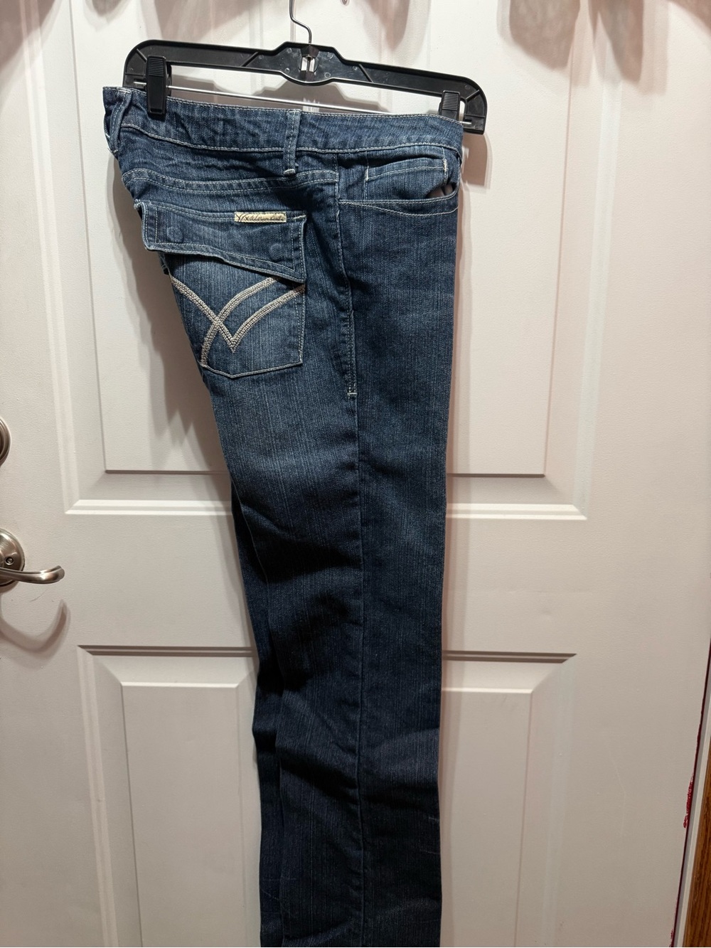 William Rast Belle Flare Dark Wash Jeans with Contrasting Stitching Size 28